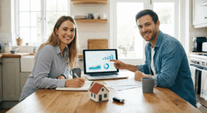 Casal estudando sobre o que é consorcio